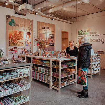 Biologische pop-up winkel